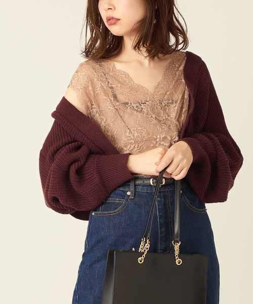 natural couture(ナチュラルクチュール)の「ねじりショートボレロ(カーディガン/ボレロ・レディース・ベージュ/ブラウン/アイボリー/ボルドー・FREE)」の14枚目の写真
