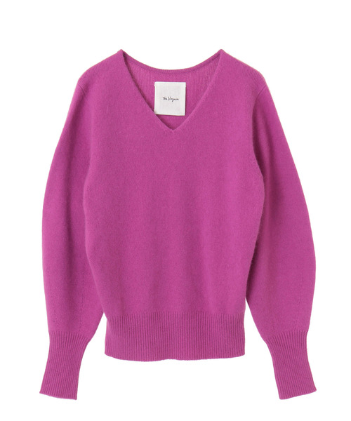 The Virgnia（ザ ヴァージニア）の「ＦＯＸ混Ｖネックパフスリーブニット（ニット/セーター・レディース・ブラック/パープル/オフホワイト/イエロー/ブルー・FREE）」の15枚目の写真