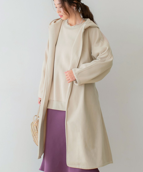 rectangle(レクタングル)の「ウエストベルト付きロングコート(その他アウター)」|ベージュ系その他
