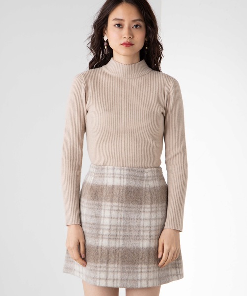 WEGO（ウィゴー）の「WEGO/【セットアップ対応商品】シャギーチェックミニスカート（スカート・レディース・ベージュ系その他2/ブラック系その他2・FREE）」の9枚目の写真