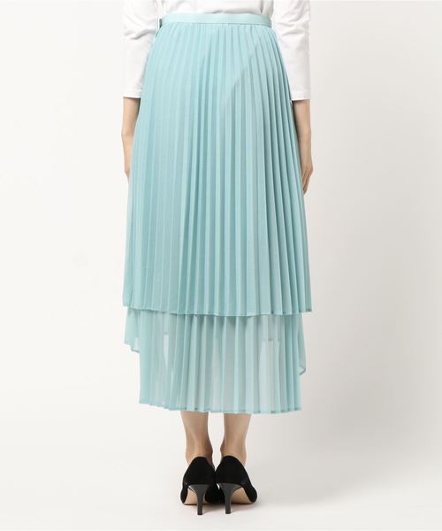 TARO HORIUCHI（タロウ ホリウチ）の「【TARO HORIUCHI(タロウホリウチ)】レイヤードプリーツスカート（スカート・レディース・ミント・1）」の2枚目の写真