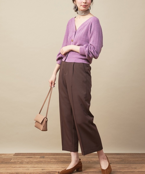 natural couture(ナチュラルクチュール)の「PP美シルエットワイドパンツ(その他パンツ・レディース・キャメル/レンガ/ダークブラウン/ブラック/ピンクベージュ・FREE)」の3枚目の写真