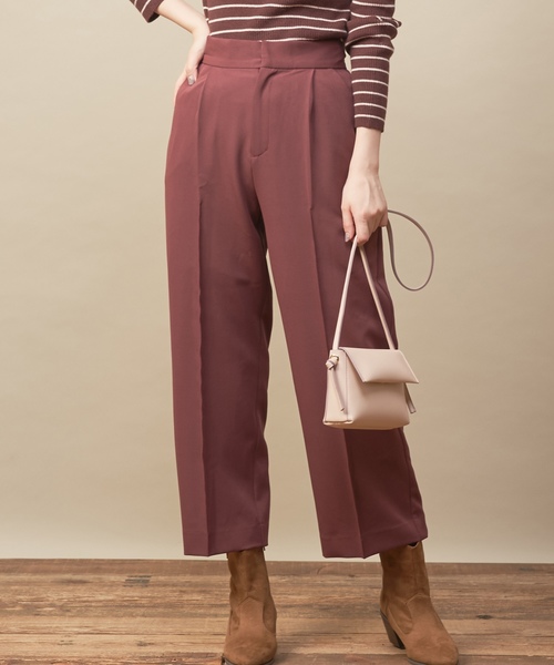 natural couture(ナチュラルクチュール)の「PP美シルエットワイドパンツ(その他パンツ・レディース・キャメル/レンガ/ダークブラウン/ブラック/ピンクベージュ・FREE)」の5枚目の写真