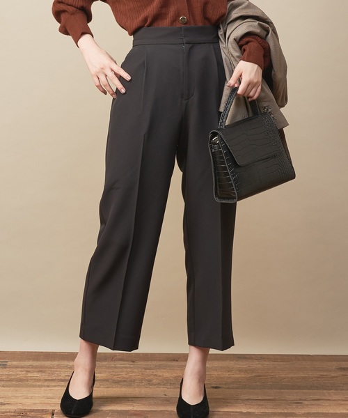 natural couture(ナチュラルクチュール)の「PP美シルエットワイドパンツ(その他パンツ・レディース・キャメル/レンガ/ダークブラウン/ブラック/ピンクベージュ・FREE)」の2枚目の写真