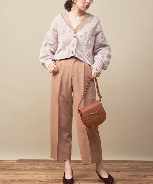 natural couture(ナチュラルクチュール)の「PP美シルエットワイドパンツ(その他パンツ・レディース・キャメル/レンガ/ダークブラウン/ブラック/ピンクベージュ・FREE)」の15枚目の写真