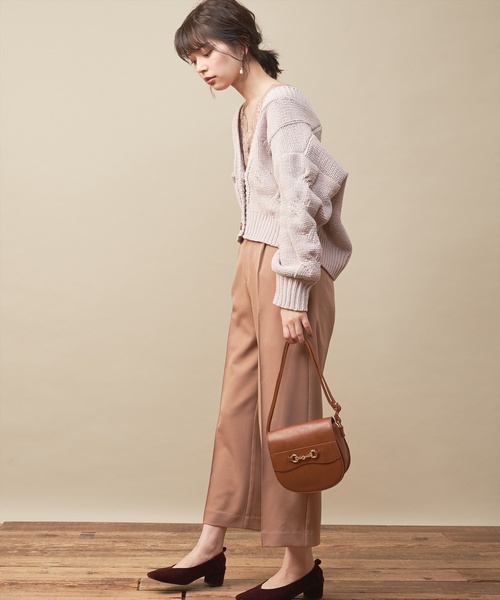 natural couture(ナチュラルクチュール)の「PP美シルエットワイドパンツ(その他パンツ・レディース・キャメル/レンガ/ダークブラウン/ブラック/ピンクベージュ・FREE)」の11枚目の写真