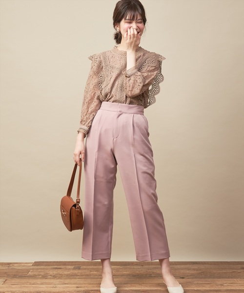 natural couture(ナチュラルクチュール)の「PP美シルエットワイドパンツ(その他パンツ・レディース・キャメル/レンガ/ダークブラウン/ブラック/ピンクベージュ・FREE)」の20枚目の写真