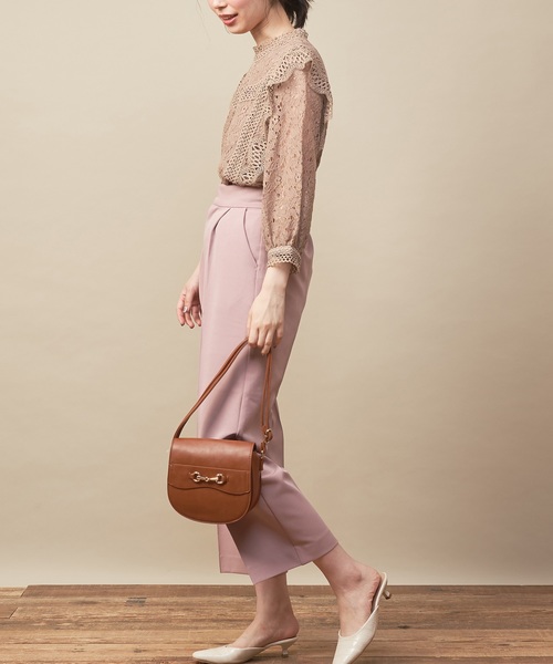 natural couture(ナチュラルクチュール)の「PP美シルエットワイドパンツ(その他パンツ・レディース・キャメル/レンガ/ダークブラウン/ブラック/ピンクベージュ・FREE)」の7枚目の写真