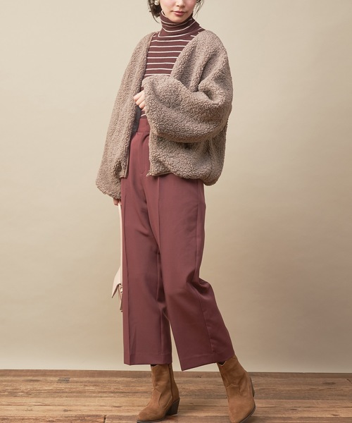 natural couture(ナチュラルクチュール)の「PP美シルエットワイドパンツ(その他パンツ・レディース・キャメル/レンガ/ダークブラウン/ブラック/ピンクベージュ・FREE)」の18枚目の写真