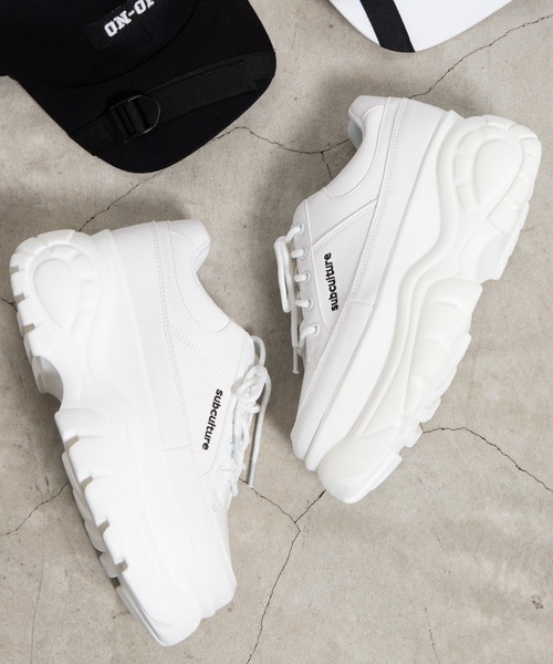 WEGO(ウィゴー)の「WEGO/ボリュームソールスニーカー(スニーカー・レディース・ホワイト/ブラック/その他1・MEDIUM/LARGE)」の18枚目の写真