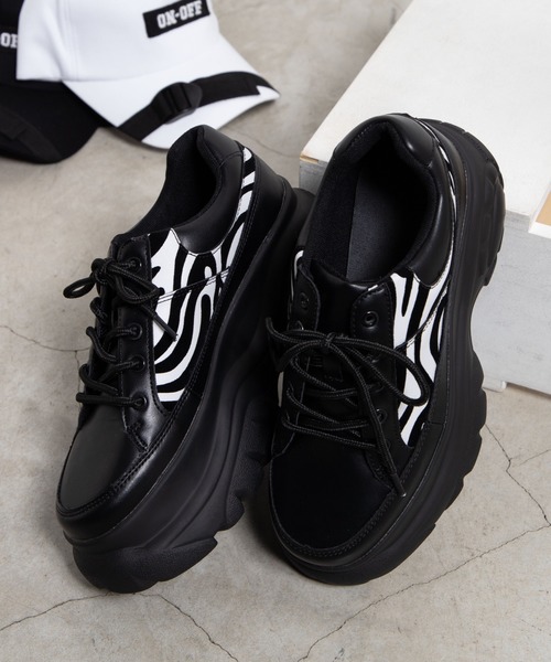 WEGO(ウィゴー)の「WEGO/ボリュームソールスニーカー(スニーカー・レディース・ホワイト/ブラック/その他1・MEDIUM/LARGE)」の20枚目の写真