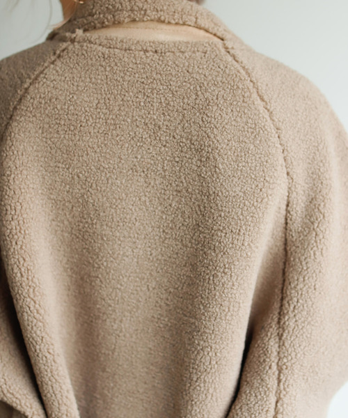 Auntie Rosa Holiday（アンティローザホリデー）の「ボアルーズダブルコート（チェスターコート・レディース・ブラック/ベージュ・FREE）」の3枚目の写真