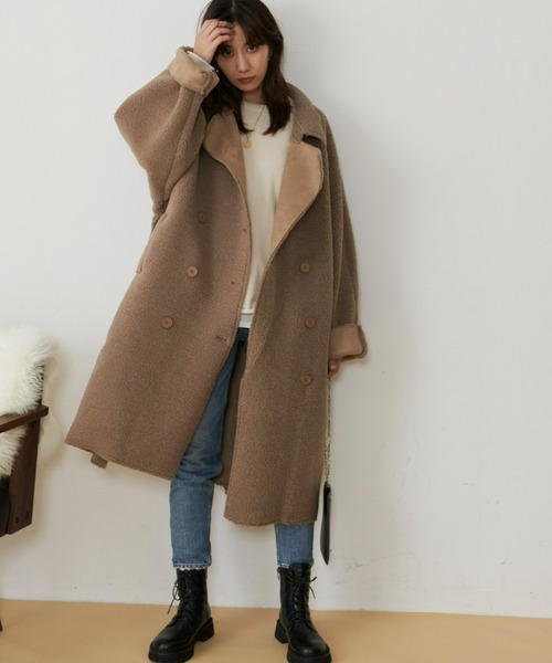 ボアルーズダブルコート（チェスターコート）｜Auntie Rosa Holiday