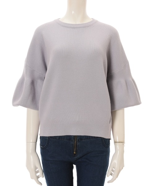 fifth（フィフス）の「ドロップショルダーボリュームスリーブニット（ニット/セーター・レディース・アイボリー/ラベンダー・MEDIUM）」の10枚目の写真