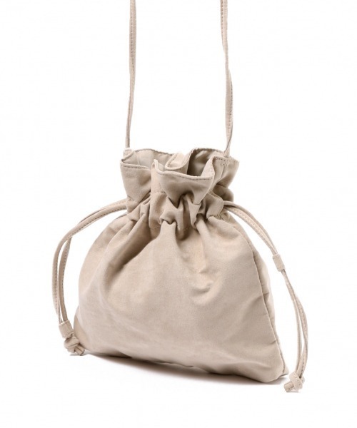 LAKOLE（ラコレ）の「巾着ショルダーバッグ / LAKOLE（ショルダーバッグ・メンズ・ブルー/ベージュ/ブラック/ブラウン・FREE）」の4枚目の写真