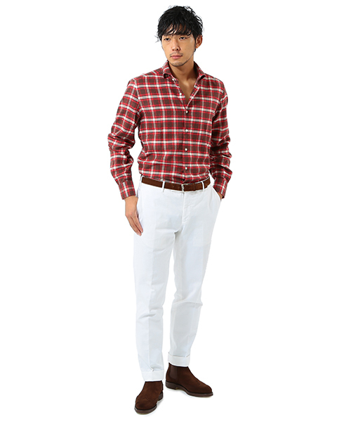 ERRICO FORMICOLA（エッリコフォルミコラ）の「Errico Formicola / ボールドチェック カッタウェイ（シャツ/ブラウス・メンズ・レッド系その他・37/38/39）」の8枚目の写真