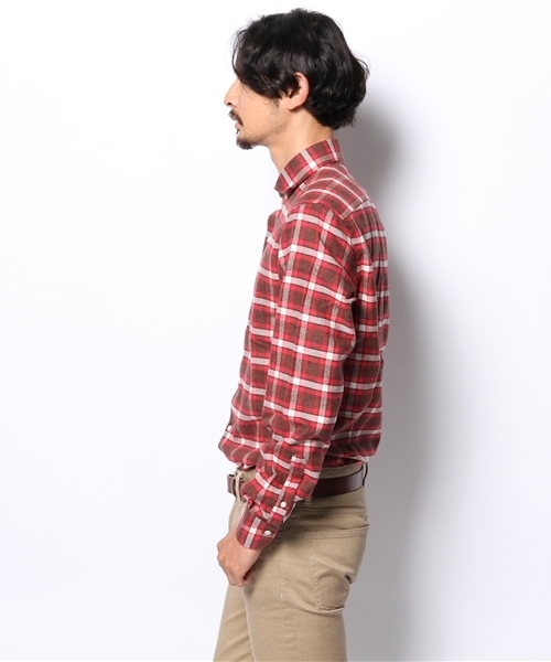 ERRICO FORMICOLA（エッリコフォルミコラ）の「Errico Formicola / ボールドチェック カッタウェイ（シャツ/ブラウス・メンズ・レッド系その他・37/38/39）」の3枚目の写真