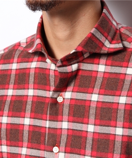 ERRICO FORMICOLA（エッリコフォルミコラ）の「Errico Formicola / ボールドチェック カッタウェイ（シャツ/ブラウス・メンズ・レッド系その他・37/38/39）」の6枚目の写真