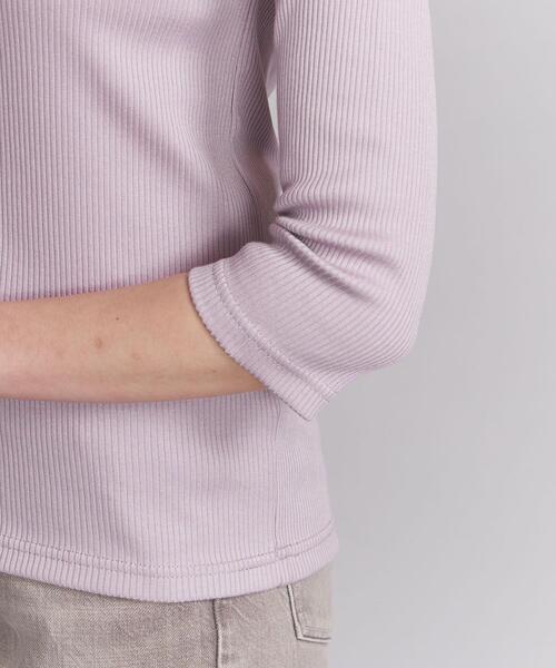 BEAUTY&YOUTH UNITED ARROWS（ビューティーアンドユースユナイテッドアローズ）の「BY リブスクエアネック7分袖カットソー（Tシャツ/カットソー・レディース・ライラック/オフホワイト/モカ・FREE）」の17枚目の写真