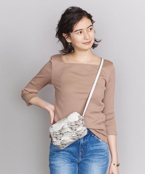 BEAUTY&YOUTH UNITED ARROWS（ビューティーアンドユースユナイテッドアローズ）の「BY リブスクエアネック7分袖カットソー（Tシャツ/カットソー・レディース・ライラック/オフホワイト/モカ・FREE）」の12枚目の写真