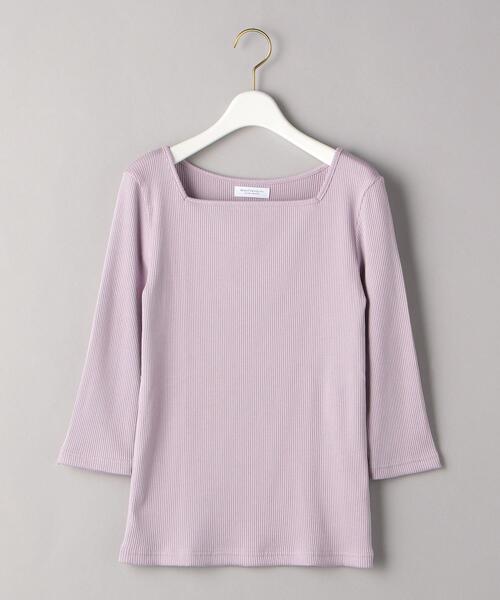 BEAUTY&YOUTH UNITED ARROWS（ビューティーアンドユースユナイテッドアローズ）の「BY リブスクエアネック7分袖カットソー（Tシャツ/カットソー・レディース・ライラック/オフホワイト/モカ・FREE）」の11枚目の写真