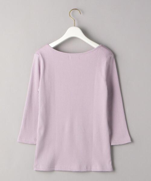 BEAUTY&YOUTH UNITED ARROWS（ビューティーアンドユースユナイテッドアローズ）の「BY リブスクエアネック7分袖カットソー（Tシャツ/カットソー・レディース・ライラック/オフホワイト/モカ・FREE）」の10枚目の写真
