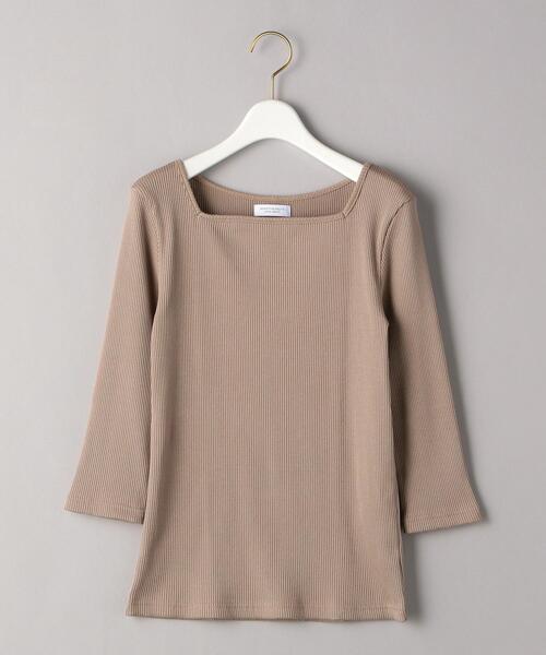 BEAUTY&YOUTH UNITED ARROWS（ビューティーアンドユースユナイテッドアローズ）の「BY リブスクエアネック7分袖カットソー（Tシャツ/カットソー・レディース・ライラック/オフホワイト/モカ・FREE）」の18枚目の写真