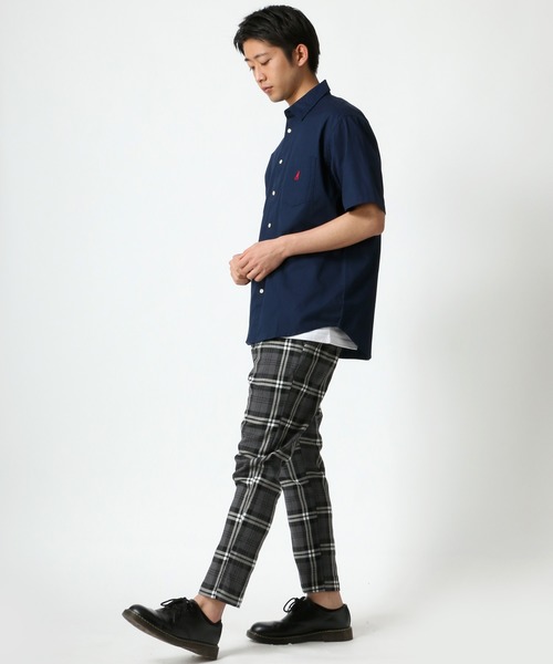 KANGOL(カンゴール)の「KANGOL/カンゴール コットン 無地 ストライプ 半袖 レギュラーカラーシャツ(シャツ/ブラウス・メンズ・ホワイト/ベージュ/ホワイト系その他/ベージュ系その他/ブルー系その他/ネイビー/ブラウン系その他/ワイン/ブラック・XL/L/M)」の21枚目の写真
