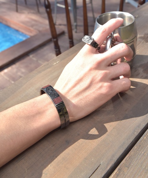 チャイハネ（チャイハネ）の「【チャイハネ】トゥアベルMEN'Sバングル（バングル/リストバンド・メンズ・ブラック/シルバー/ゴールド・FREE）」の6枚目の写真