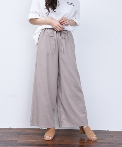 ap retro（アプレトロ）の「イージーロングワイドパンツ【ZOZOTOWN限定商品】（その他パンツ・レディース・ブラック/ブラウン/カーキ/アイボリー/グレイッシュベージュ・FREE）」の5枚目の写真