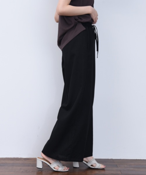 ap retro（アプレトロ）の「イージーロングワイドパンツ【ZOZOTOWN限定商品】（その他パンツ・レディース・ブラック/ブラウン/カーキ/アイボリー/グレイッシュベージュ・FREE）」の3枚目の写真