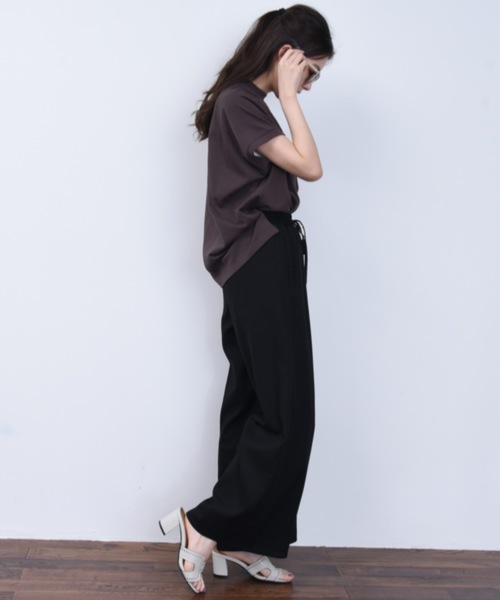 ap retro（アプレトロ）の「イージーロングワイドパンツ【ZOZOTOWN限定商品】（その他パンツ・レディース・ブラック/ブラウン/カーキ/アイボリー/グレイッシュベージュ・FREE）」の17枚目の写真