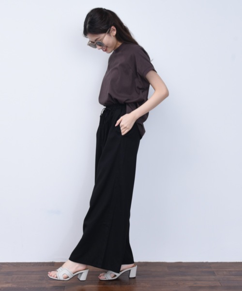 ap retro（アプレトロ）の「イージーロングワイドパンツ【ZOZOTOWN限定商品】（その他パンツ・レディース・ブラック/ブラウン/カーキ/アイボリー/グレイッシュベージュ・FREE）」の19枚目の写真