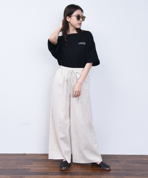 ap retro（アプレトロ）の「イージーロングワイドパンツ【ZOZOTOWN限定商品】（その他パンツ・レディース・ブラック/ブラウン/カーキ/アイボリー/グレイッシュベージュ・FREE）」の9枚目の写真