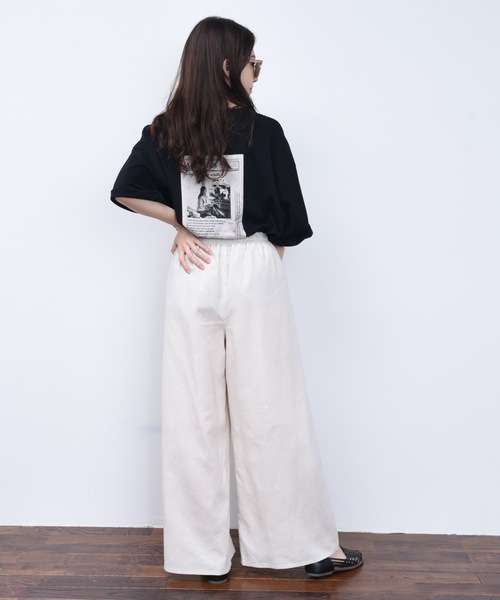 ap retro（アプレトロ）の「イージーロングワイドパンツ【ZOZOTOWN限定商品】（その他パンツ・レディース・ブラック/ブラウン/カーキ/アイボリー/グレイッシュベージュ・FREE）」の11枚目の写真