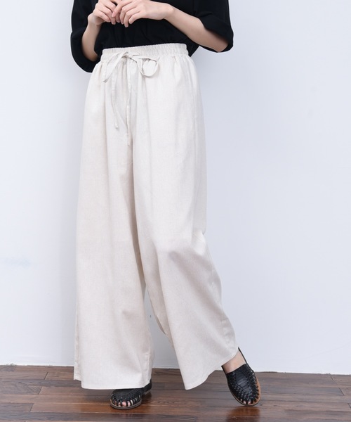 ap retro（アプレトロ）の「イージーロングワイドパンツ【ZOZOTOWN限定商品】（その他パンツ・レディース・ブラック/ブラウン/カーキ/アイボリー/グレイッシュベージュ・FREE）」の6枚目の写真