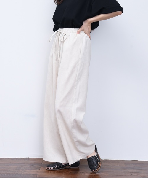 ap retro（アプレトロ）の「イージーロングワイドパンツ【ZOZOTOWN限定商品】（その他パンツ・レディース・ブラック/ブラウン/カーキ/アイボリー/グレイッシュベージュ・FREE）」の8枚目の写真