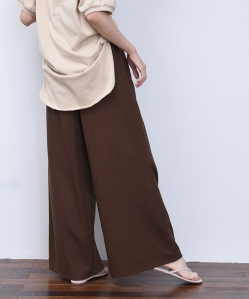 ap retro（アプレトロ）の「イージーロングワイドパンツ【ZOZOTOWN限定商品】（その他パンツ・レディース・ブラック/ブラウン/カーキ/アイボリー/グレイッシュベージュ・FREE）」の21枚目の写真