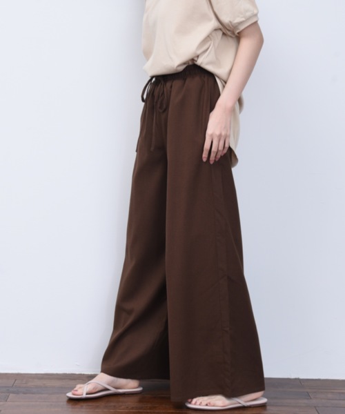 ap retro（アプレトロ）の「イージーロングワイドパンツ【ZOZOTOWN限定商品】（その他パンツ・レディース・ブラック/ブラウン/カーキ/アイボリー/グレイッシュベージュ・FREE）」の20枚目の写真