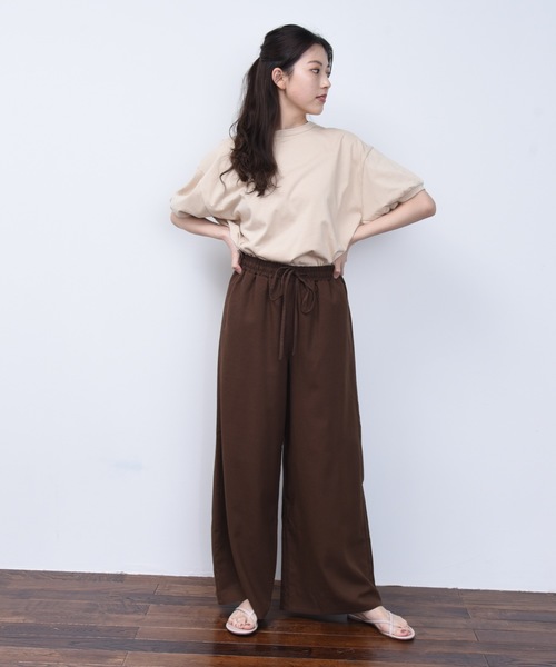 ap retro（アプレトロ）の「イージーロングワイドパンツ【ZOZOTOWN限定商品】（その他パンツ・レディース・ブラック/ブラウン/カーキ/アイボリー/グレイッシュベージュ・FREE）」の22枚目の写真