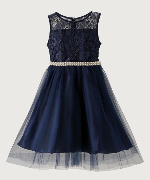 Catherine Cottage(キャサリンコテージ)の「デコルテシースルー パールベルトドレス(ドレス・キッズ・ベージュ/ネイビー/レッド/グリーン/ライラック/ピンク/イエロー・110/120/130/140/150/160)」の13枚目の写真