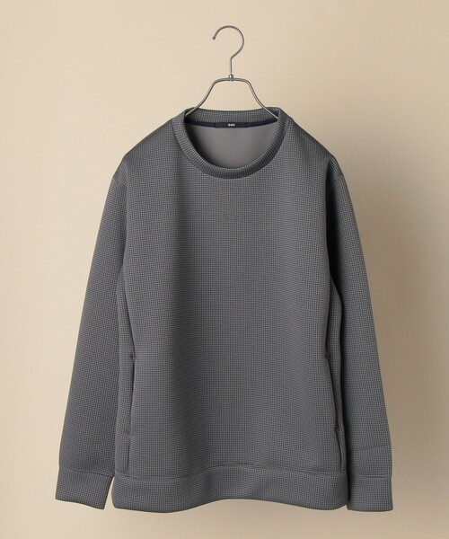 SHIPS（シップス）の「SC:MADE IN JAPANバルキー ポンチ クルーネック プルオーバー (チェック)（スウェット・メンズ・キャメル/ダークグレー・LARGE/SMALL/MEDIUM/X-LARGE）」の2枚目の写真