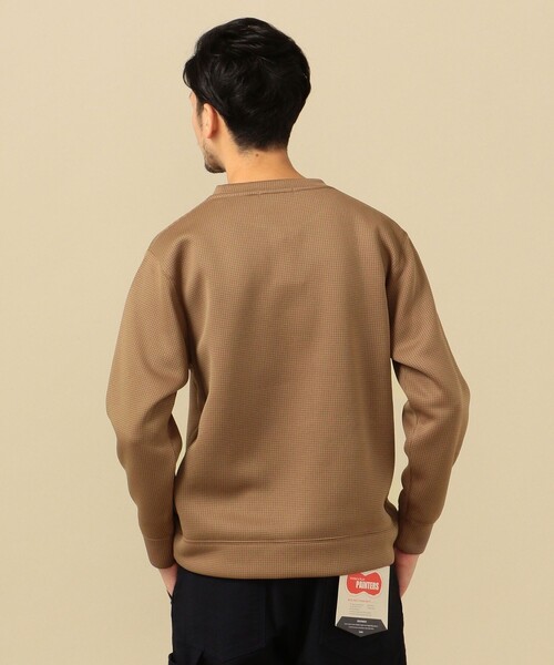 SHIPS（シップス）の「SC:MADE IN JAPANバルキー ポンチ クルーネック プルオーバー (チェック)（スウェット・メンズ・キャメル/ダークグレー・LARGE/SMALL/MEDIUM/X-LARGE）」の5枚目の写真