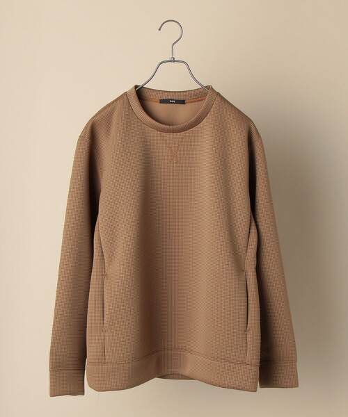 SHIPS（シップス）の「SC:MADE IN JAPANバルキー ポンチ クルーネック プルオーバー (チェック)（スウェット・メンズ・キャメル/ダークグレー・LARGE/SMALL/MEDIUM/X-LARGE）」の7枚目の写真