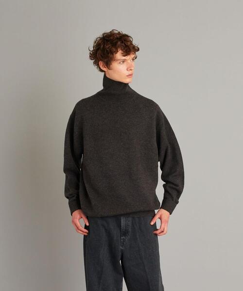 Steven Alan（スティーブンアラン）の「＜Steven Alan＞ HAMILTON TURTLE NECK KNIT-LOOSE/ニット（ニット/セーター・メンズ・ダークグリーン/ベージュ・L/M/S/XL）」の7枚目の写真