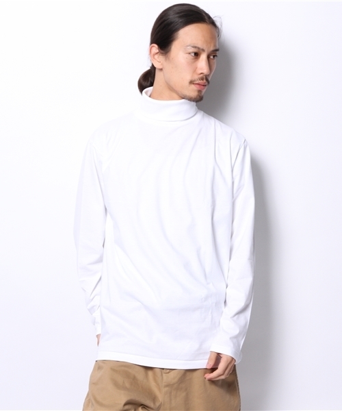 SQUOVAL（スクオーバル）の「タートルネックロングスリーブ（Tシャツ/カットソー・メンズ・ブラック/ホワイト・LARGE/MEDIUM）」の2枚目の写真