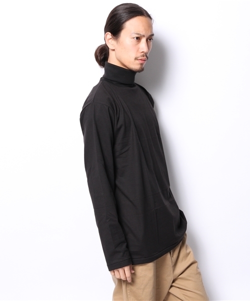 SQUOVAL（スクオーバル）の「タートルネックロングスリーブ（Tシャツ/カットソー・メンズ・ブラック/ホワイト・LARGE/MEDIUM）」の4枚目の写真