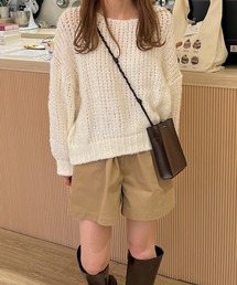 モヘアタッチニット