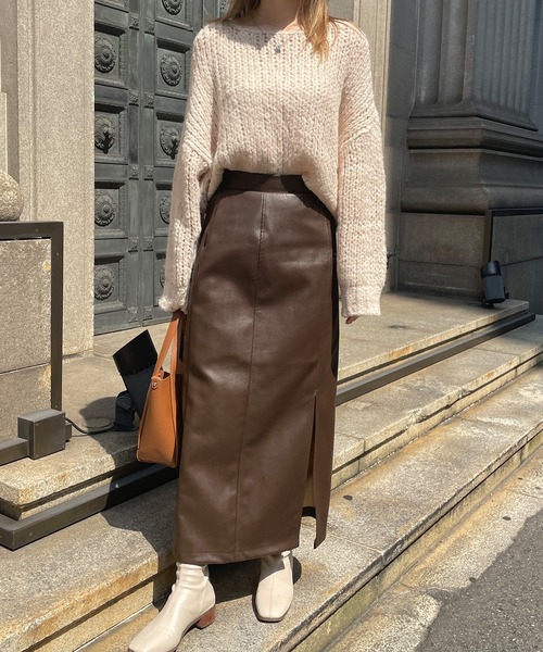 LE MORE(リモア)の「モヘアタッチニット(ニット/セーター・レディース・ベージュ/ブラウン/アイボリー/ホワイト・FREE)」の12枚目の写真