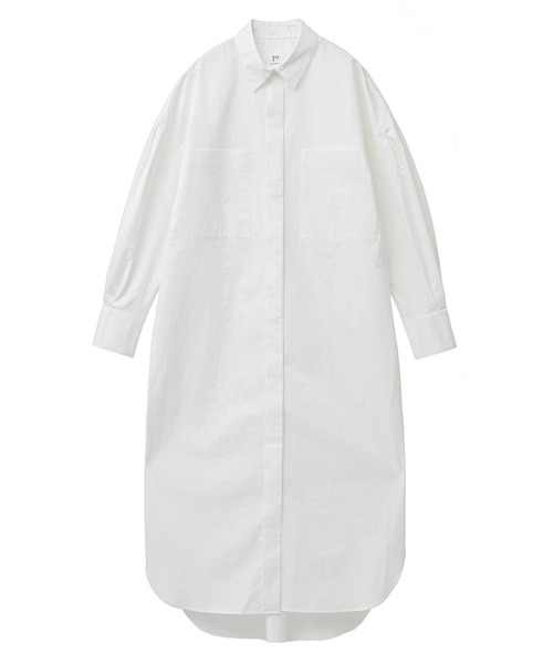 1er Arrondissement コンパクトツイルシャツワンピース タック 1er Arrondissement（プルミエアロンディスモン）の「コンパクト